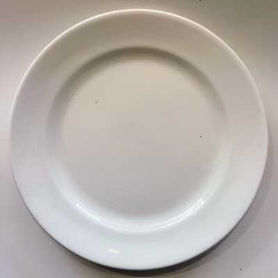 White ironstone luncheon plate of the Meyers family