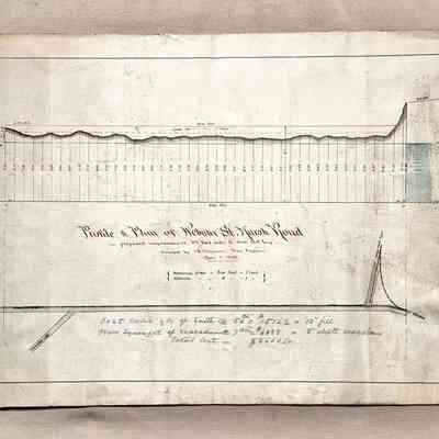 Map 'Profile and Plan of Webster Street' near Marsh Road, 1882