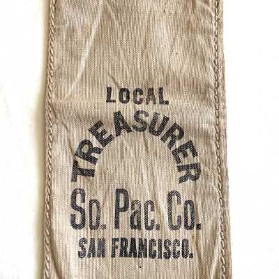 So. Pac. Co. Money bag for commuter fares, before 1939
