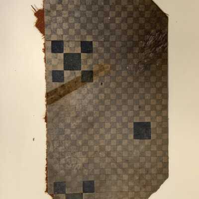 Linoleum sample from bathroom 1404 Caroline Str, c. 1900