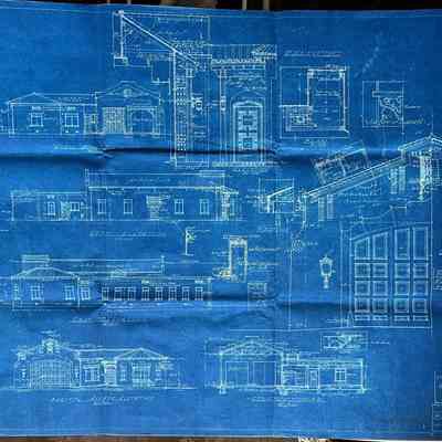 Blueprints Firehouse station No. 2, 1928