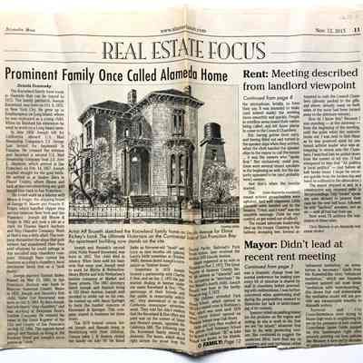 Clipping of article about J. Knowland, by Dennis Evanosky, prior 2016
