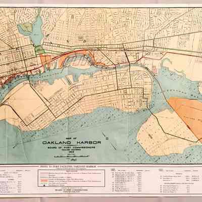 Map of Oakland Harbor, by Board Comm. of Oakland, 1928