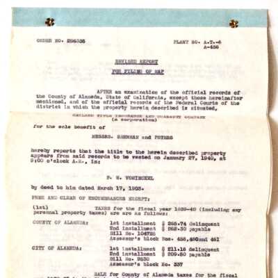 Revised Title Tax Assessment for 325 Pacific Avenue, 1940