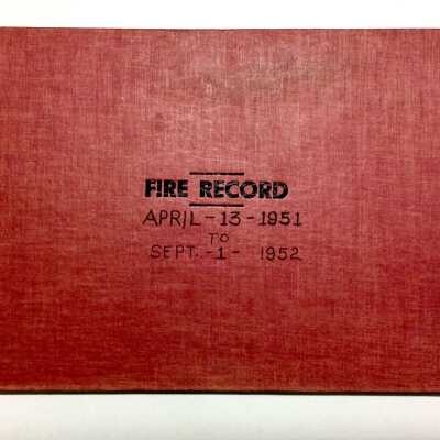 Fire Department Record of Fires Ledger, 1951-1952