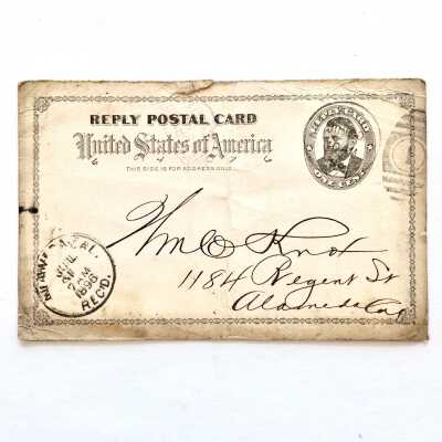 Part of a Postcard addressed to Wm Knox, 1896