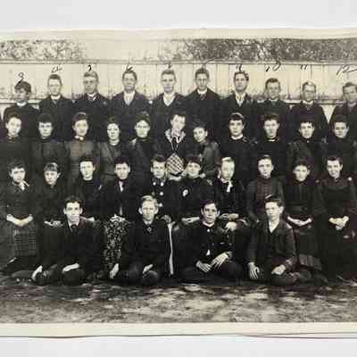 Photo and Letter graduating class Porter School, 1891