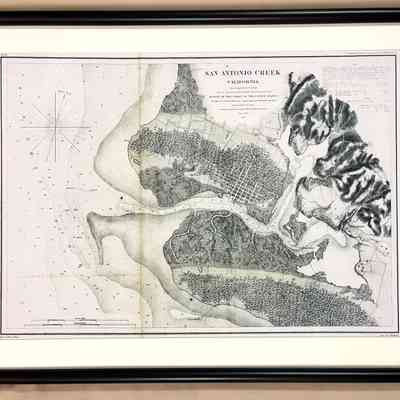 Reproduction Map San Antonio Creek, 1857