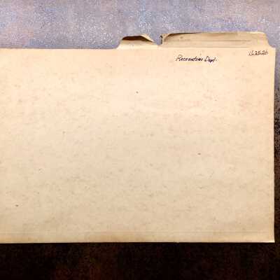 Folder about Wages of the Recreation and Parks Department, 1919-1920