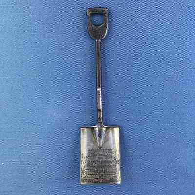Miniature silver shovel commemorating groundbreaking airport, 1928