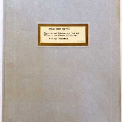 Carbon Copy of Biographical sketch of Edward Baird Mastick, prior 1999