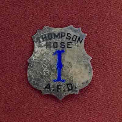 Silver plated Thompson Hose 1, A.F.D. badge, c. 1890s