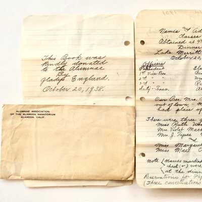 List Graduates Alameda Sanatorium School of Nursing, 1937
