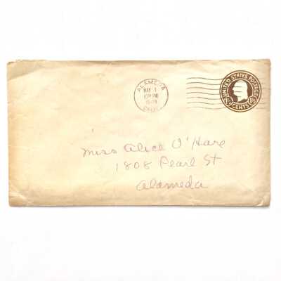 Envelope addressed to Ms. Alice O'Hare at 1808 Pearl Street, 1948