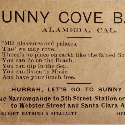 Sunny Cove Advertising Card, c. 1900