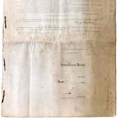 School Census Marshal's Report, 1885