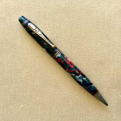 Retractable lead pencil with case, of the Ekberg family, c. 1930