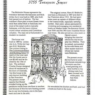Flyer about home tour in home designed by artist Charles Shaner, c 2003