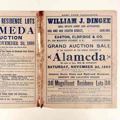 Real estate flyer, lots on Lafayette, Chestnut, Central, Santa Clara, Lincoln, 1889