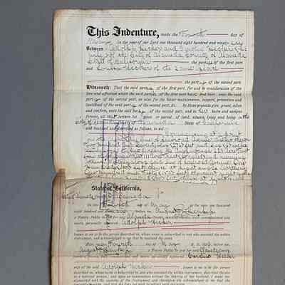 Deed for 543, 545, 547 Lincoln Ave, 1896