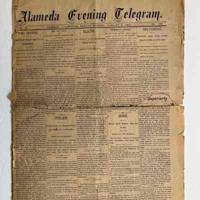 Edition of the Alameda Evening Telegram, 1893