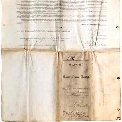 School Census Marshal's Report, 1881