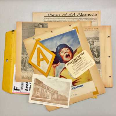School Memorabilia scrapbook pages, c. 1945