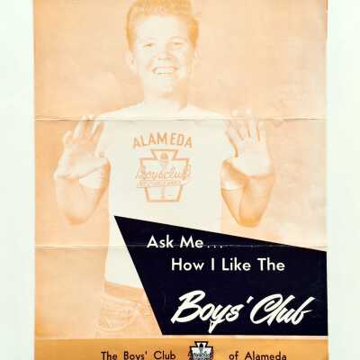 Pamphlet promoting the Boys' Club of Alameda, after 1955