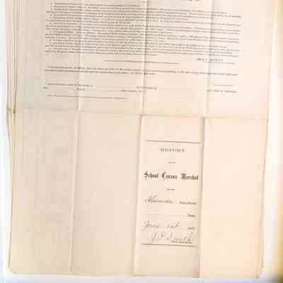 School Census Marshal's Report, Haight School, 1890