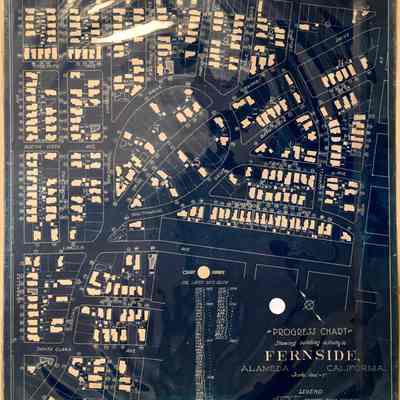 Subdivision Map or Progress Sheet Fernside District, 1925-1930