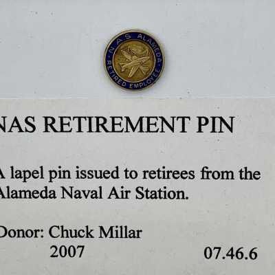 Naval Air Station, Alameda, Retired Employee pin, prior 1997
