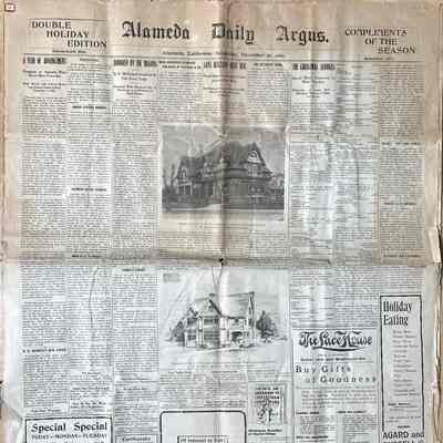 December 21, 1901 Daily Argus from the 1902 Alameda High School Cornerstone Box,
