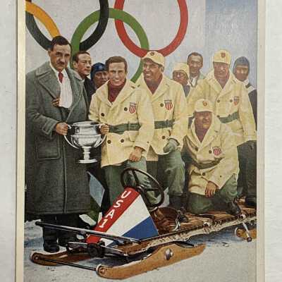 Photolithographic cards from the Olympic Games in L.A., 1932