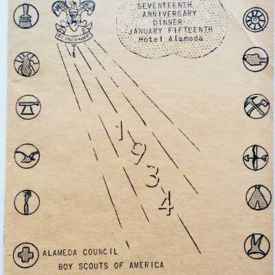 Program for Boy Scouts, Alameda Council, 17th anniversary dinner, 1934