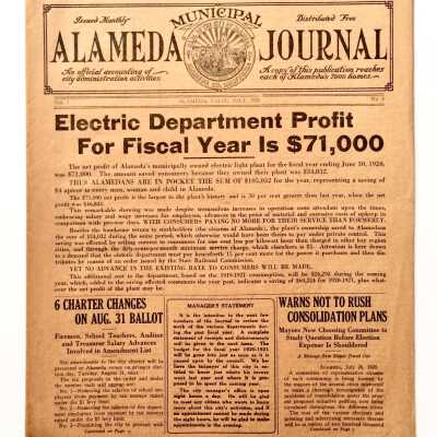 Alameda Municipal Journal, July 1920 edition