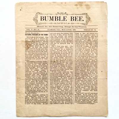 Newspaper 'Bumble Bee', 1883