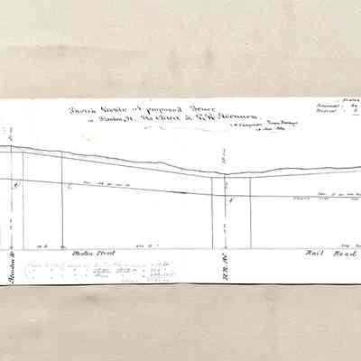 Profile sketch of a proposed sewer on Stantont Street, 1880