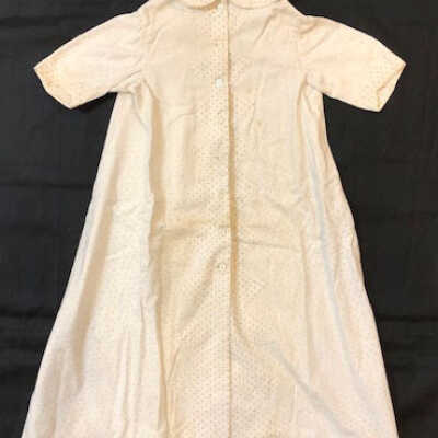 Cotton lined baby robe with tiny stars, c. 1896