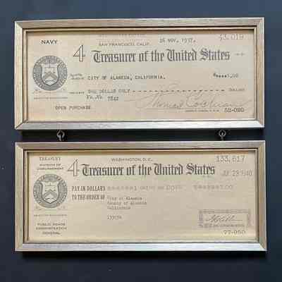 Checks for Naval Air Station marsh and land, 1937, 1940
