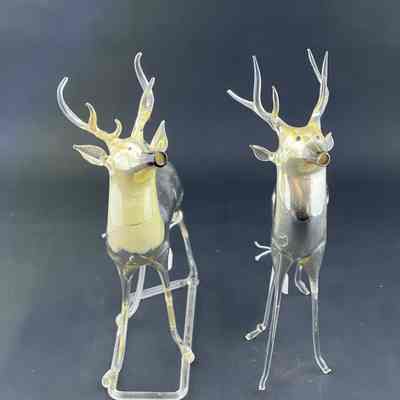 Small Bimini Glass Mercury Silver Reindeer Decoration, c. 1920s