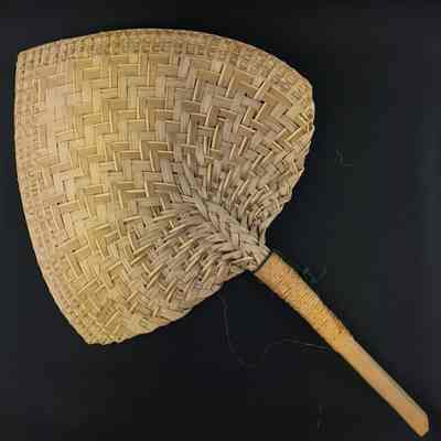 Straw Fan given by Samoan students to Washington School students, c. 1920s