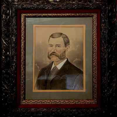 Framed photo of Robert McKeever, from the Fenn family home, c. 1890