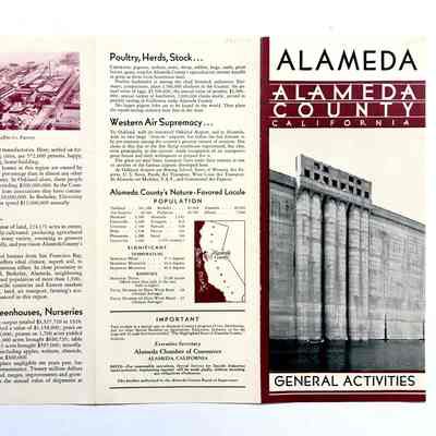 Pamhplet 'Alameda - Alameda County, Califronia', Chamber of Commerce, c. 1930s.