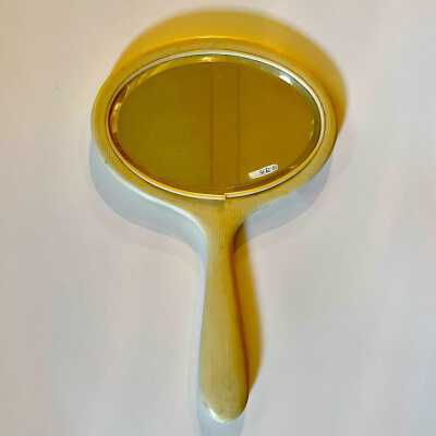 Oval hand mirror with celluloid handle of the Meyers family, c. 1920s