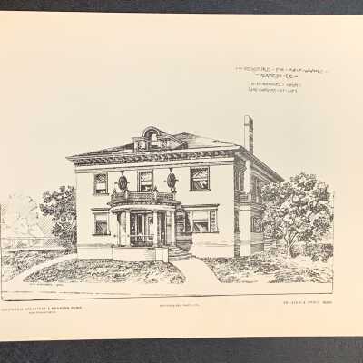 Britton & Rey Print of main facade 1200 St. Charles Street, 1898
