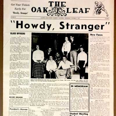 Alameda High School Newspaper 'The Oak Leaf', October 1955