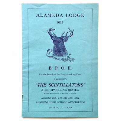 Program Benefit Performance Alameda Elks Lodge 1015, 1927