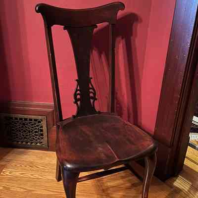 Armless reception chair with saddle seat in art nouveau style, late 1890s