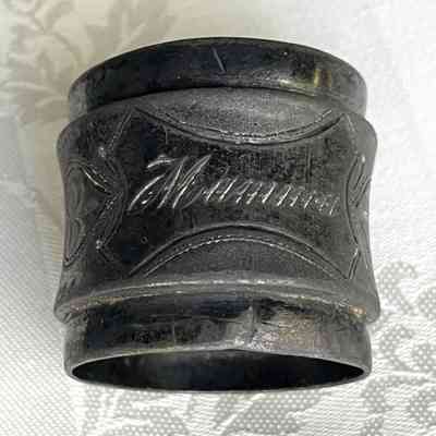 Mamma's Napkin Ring with Eastlake style designs, c. 1890s