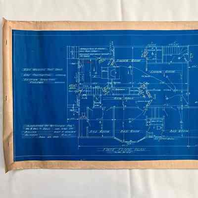 Blueprints for alterations to 1233 High Street, 1938